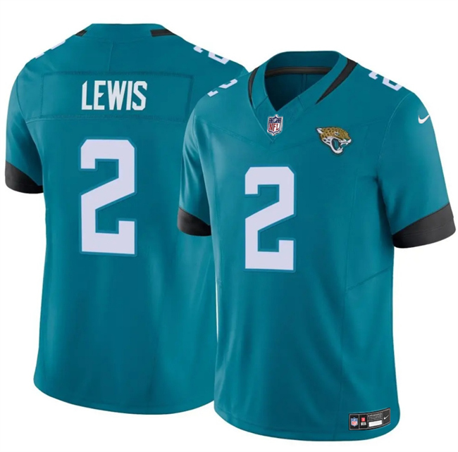 Men's Jacksonville Jaguars #2 Jourdan Lewis Teal 2025 F.U.S.E. Vapor Limited Stitched Football Jersey
